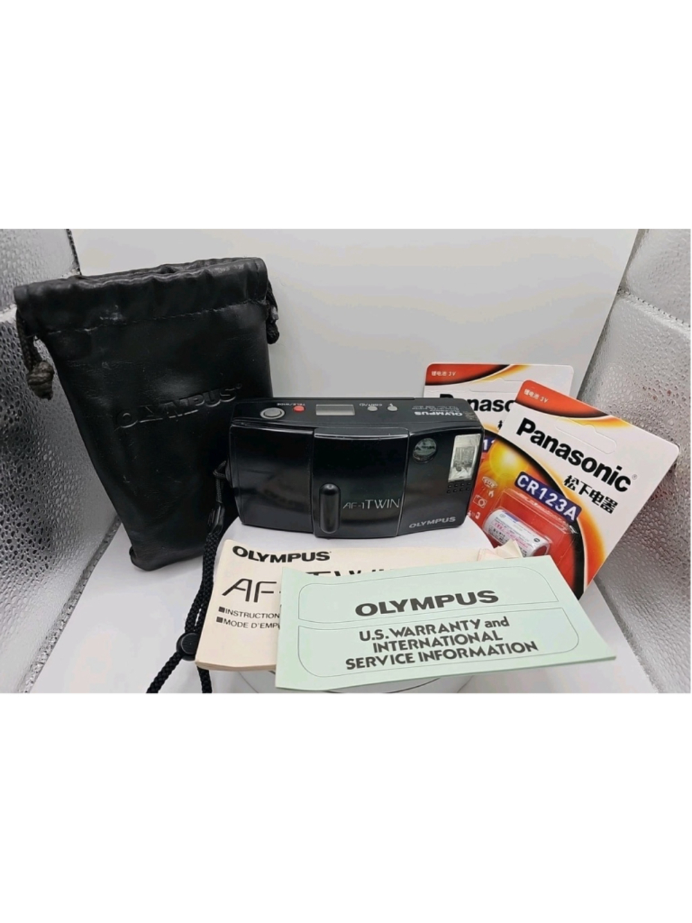 Olympus AF-1 Ttwin 35mm Point & Shoot Film Camera With Manual & Bag Tested Works